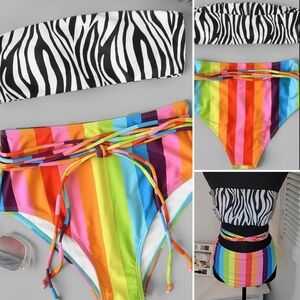 🌟5/$20 🆕️ Multi-Color Zebra Bikini